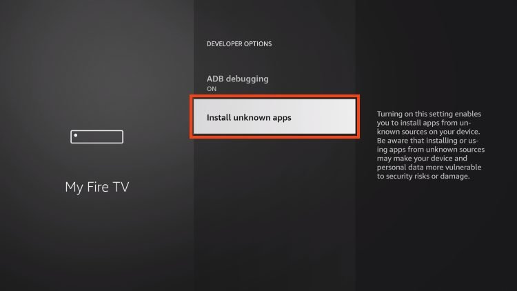 Amazon-FireStick-Developer-Options-unknow-app